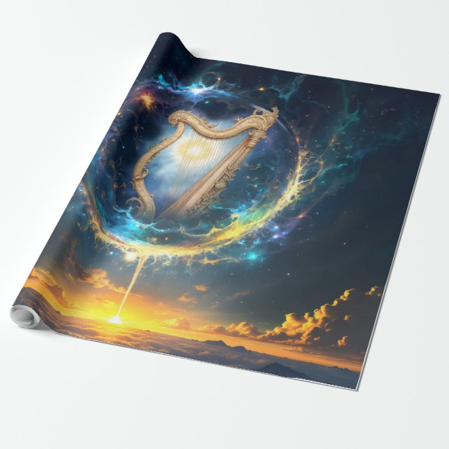 Himlavarv av den månbundna himlen.  presentpapper (Utrullad)