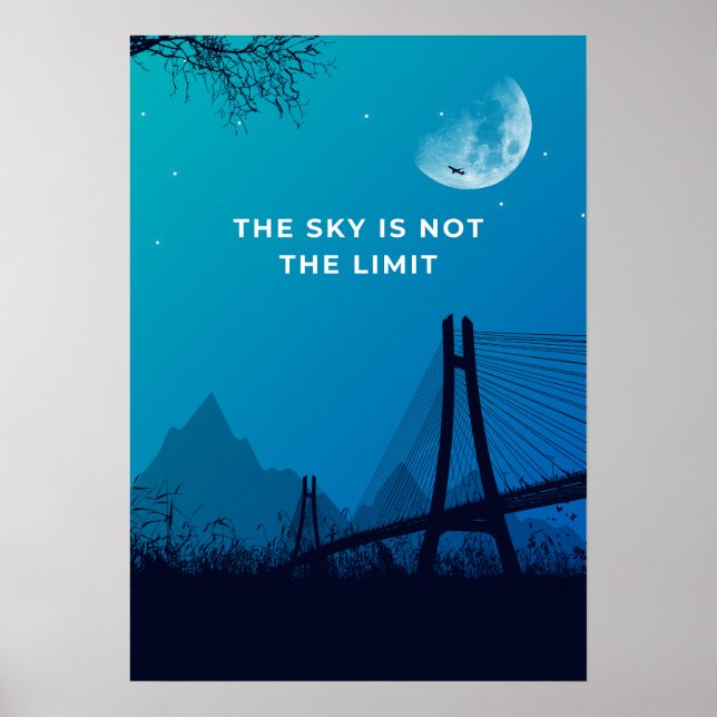 Himlen är inte gränsen. Motivation  Poster (Framsidan)