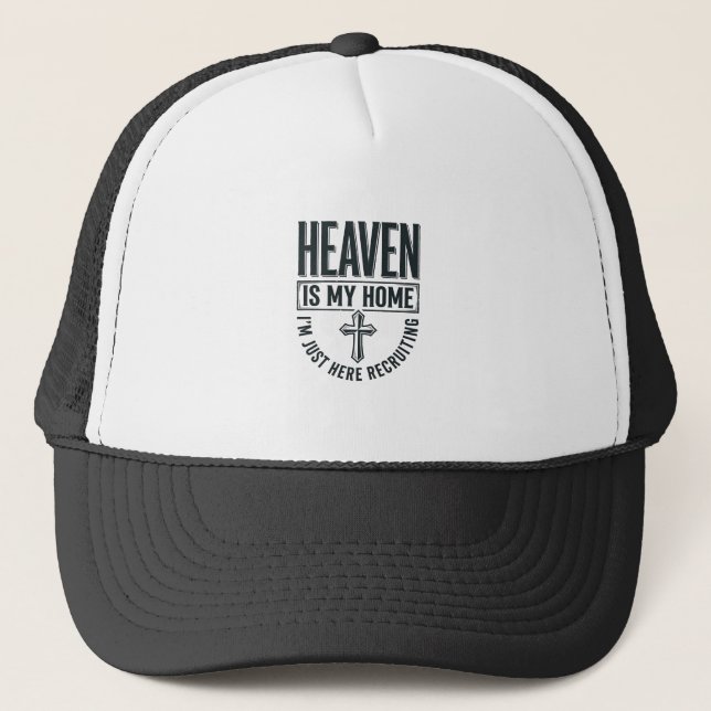 Himlen är mitt hem kristen rekryterings t-shirt de keps (Framsida)