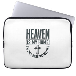 Himlen är mitt hem kristen rekryterings t-shirt de laptop fodral