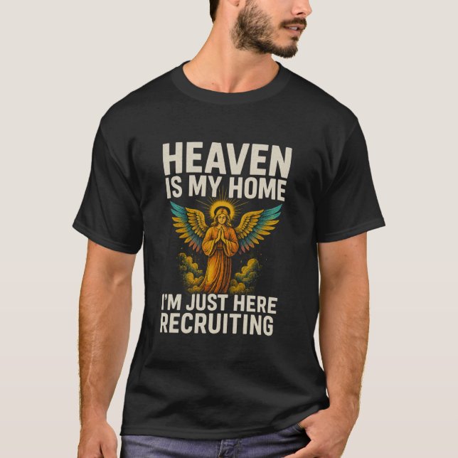Himlen är mitt hem kristen religiös Jesus T Shirt (Framsida)