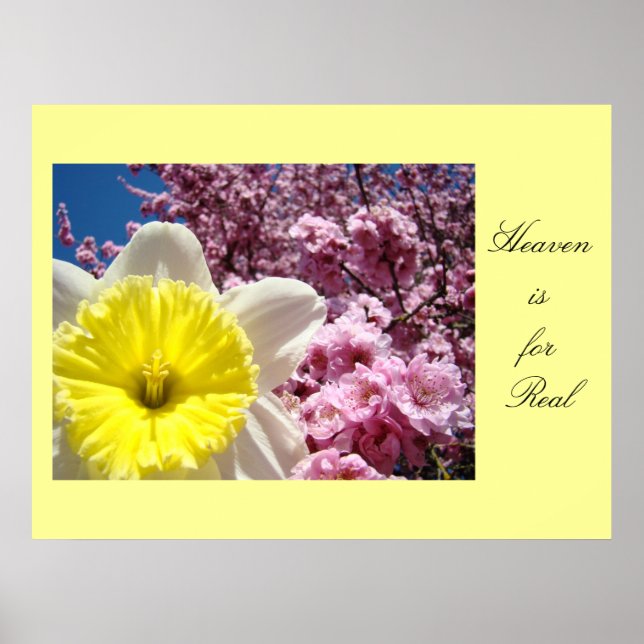 Himlen är verklig konsttryck Vårblommor Poster (Framsidan)