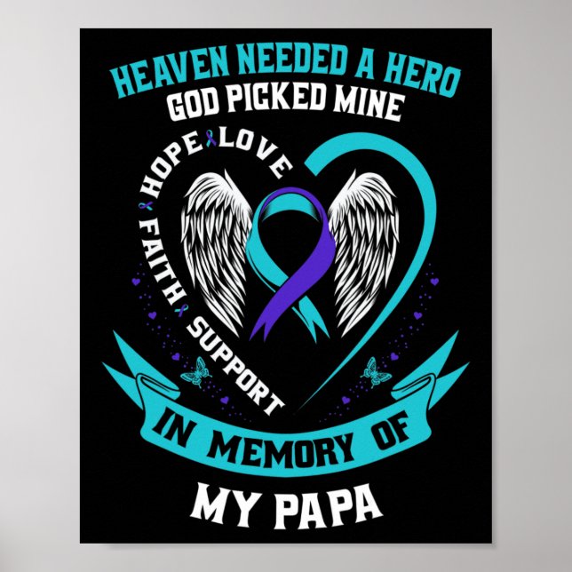 Himlen behövde en Hero Gud plockade min Pappa Suic Poster (Framsidan)