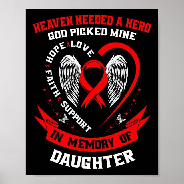 Himlen Behövde En Hjälte Gud Valde Min Dotter Hjär Poster (Framsidan)