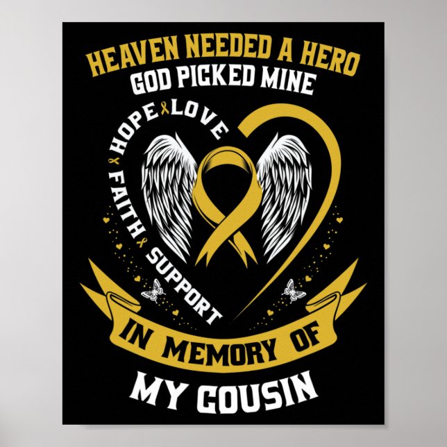 Himlen Behövde En Hjälte Gud Valde Min Kusin Barn Poster (Framsidan)