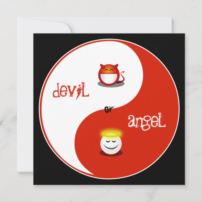 Himlen eller helvetet Bachelorette Party-inbjudan Inbjudningar (Framsida)