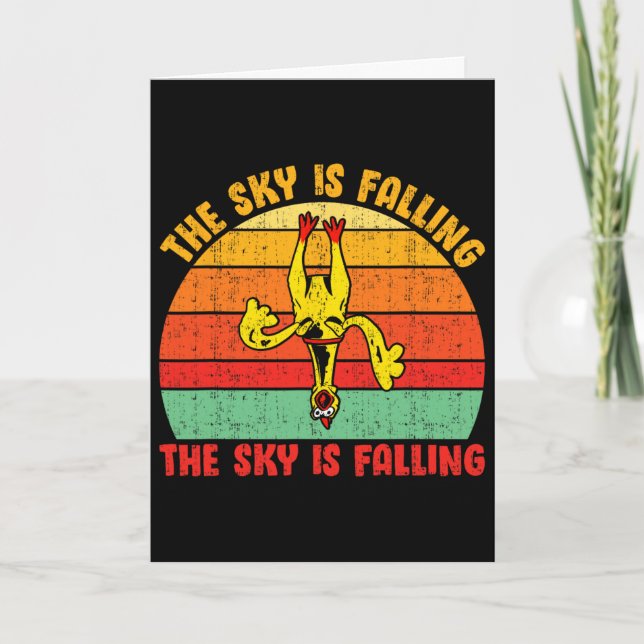 Himlen Faller Himlen Faller Rollig Gummi Kort (Framsida)