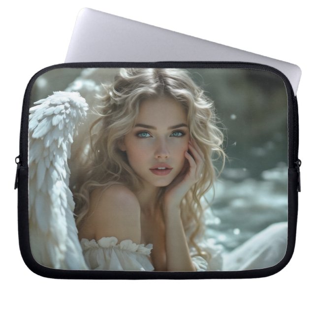 Himlen i hennes Ögon: Knappt  ängel Laptop Fodral (Framsidan)