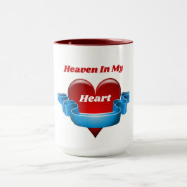 Himlen i mitt hjärta, två tonkaffe Mugg