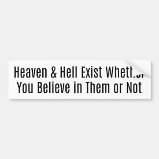 Himlen och helvetet Exist Bumper Sticker Bildekal