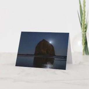 Himlen ovanför Haystack Rock Cannon Beach, Orego Kort