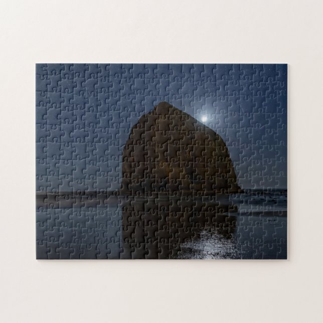 Himlen ovanför Haystack Rock | Cannon Beach, Orego Pussel (Horisontell)