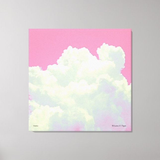 Himlen - Rosa Clouds - Stretched Kanvastryck (Framsida)
