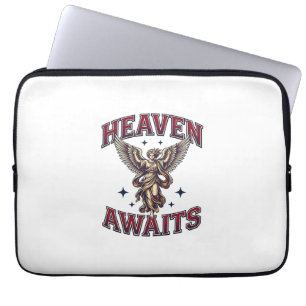 Himlen väntar gotisk ängel vintage gravyr skjorta laptop fodral