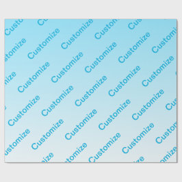 Himlens blå (föränderlig färg!) Ombre & textmönste Presentpapper