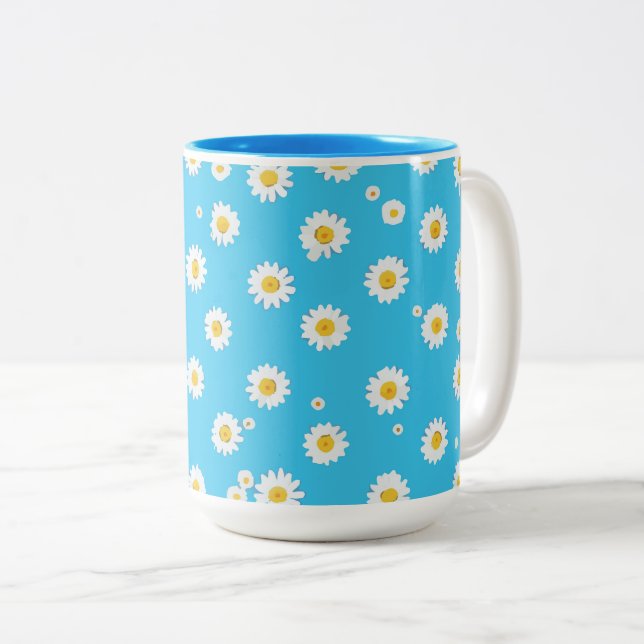 Himlens Blommor Tusenskönor Två-Tonad Mugg (Framsida höger)