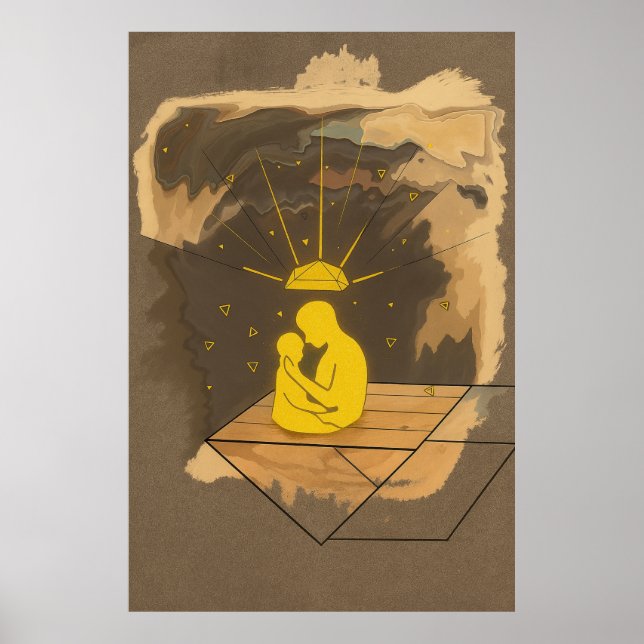 Himlens famn – Skräddarsydd minnesaffisch Poster (Framsidan)