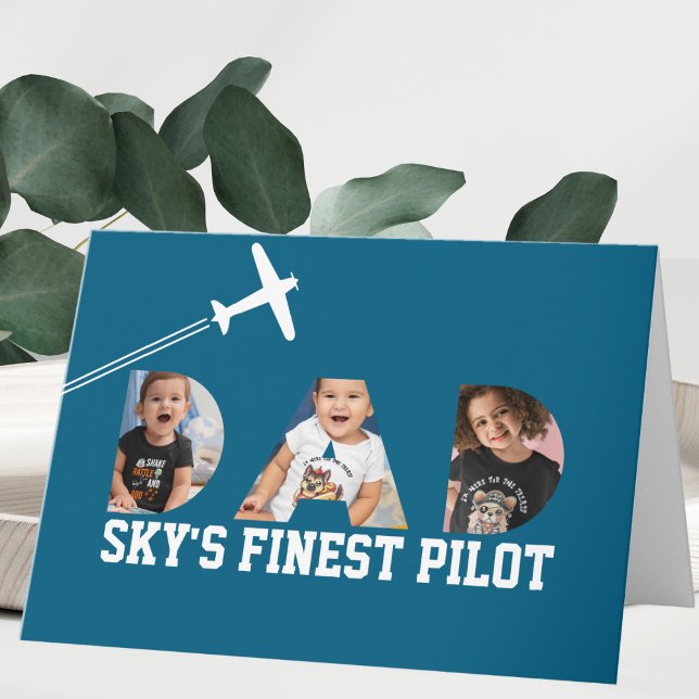 Himlens Finaste Pilot,FAR Foto & Flygplan Födelsed Kort (Skapare uppladdad)