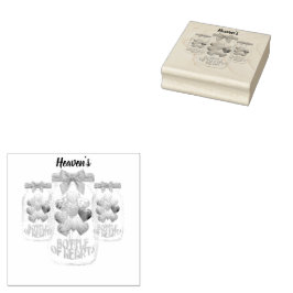 Himlens Flaska Av Hjärtan Trärubbstämpel Stämpel