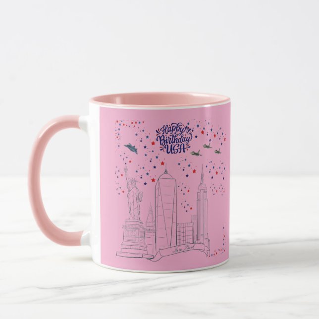 Himlens frihetsflammor rosa mugg (Vänster)