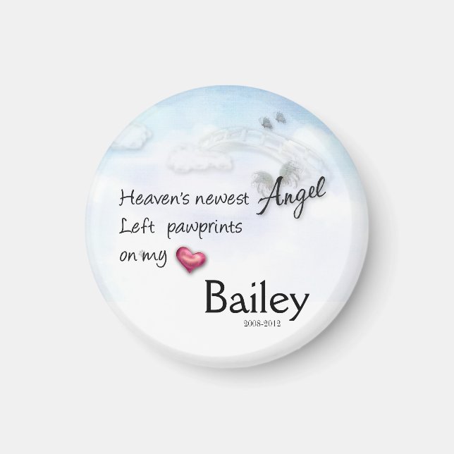 Himlens nyaste Vinkla lämnat tass avtryck husmagne Magnet (Framsidan)