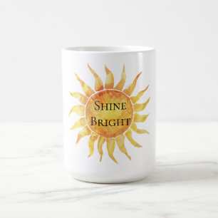 Himlens sol skiner starkt kaffemugg