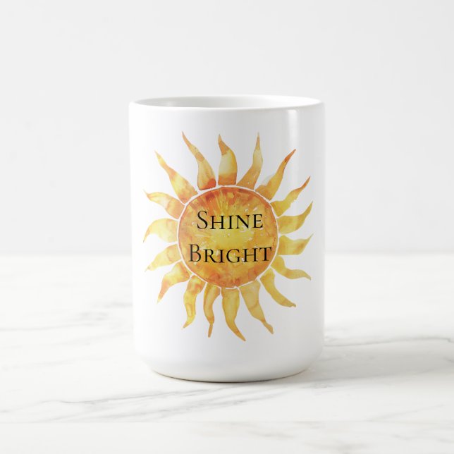 Himlens sol skiner starkt kaffemugg (Center)