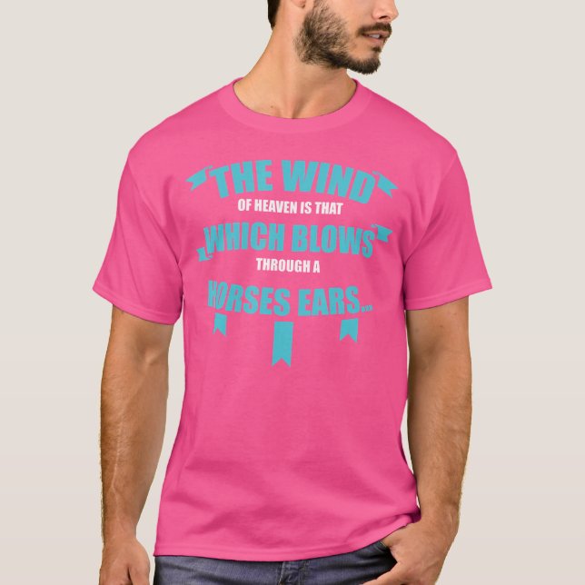 Himlens Vind Hästar Häst Ridning T Shirt (Framsida)