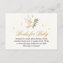 Himlensända vita duvans baby shower-böcker för beb