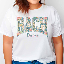 Himlensblå Retroblomma BACH Brudtärna T Shirt