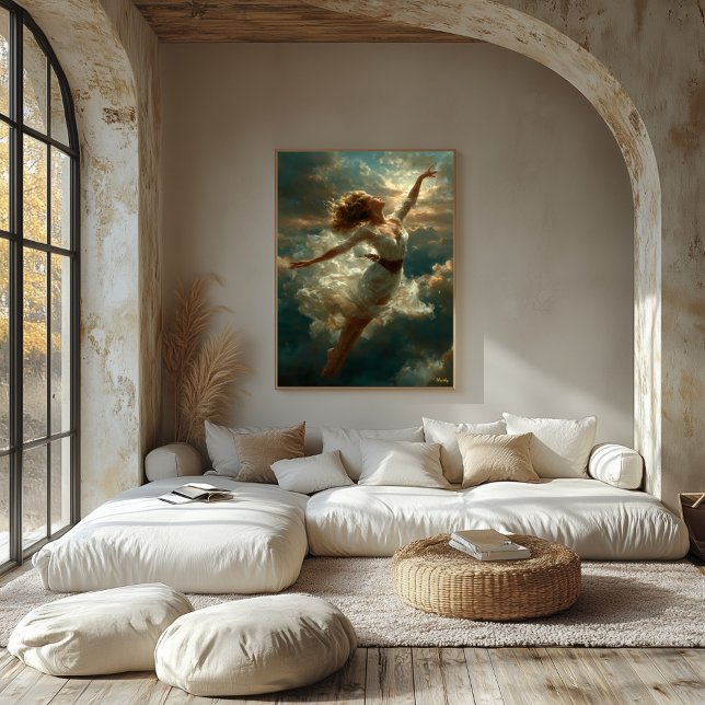 Himlenskt språng av en melankolisk dröm canvastryck (Skapare uppladdad)