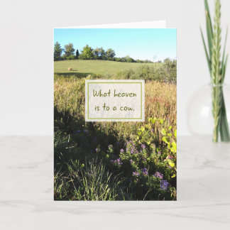 Himma till ett Cow Pension-hälsningskort Kort