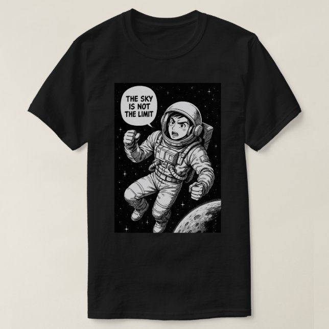 himmel är inte gränsen t shirt (Design framsida)