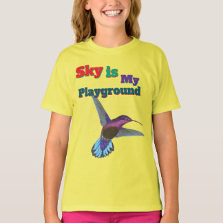 Himmel är Min lekplats Kvinnor i fågeldesign T-Shi T Shirt