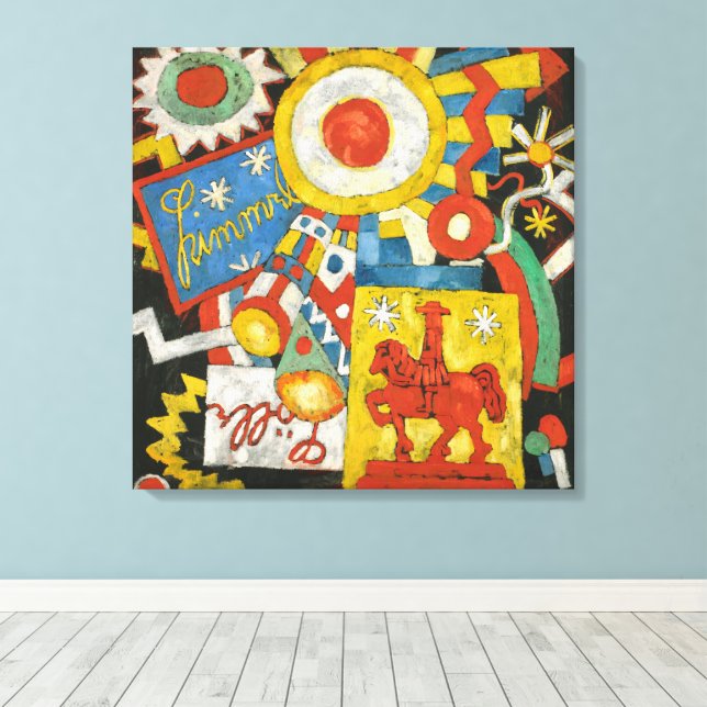 Himmel av Marsden Hartley, Vintage Expressionism Canvastryck (Insitu (trägolv))