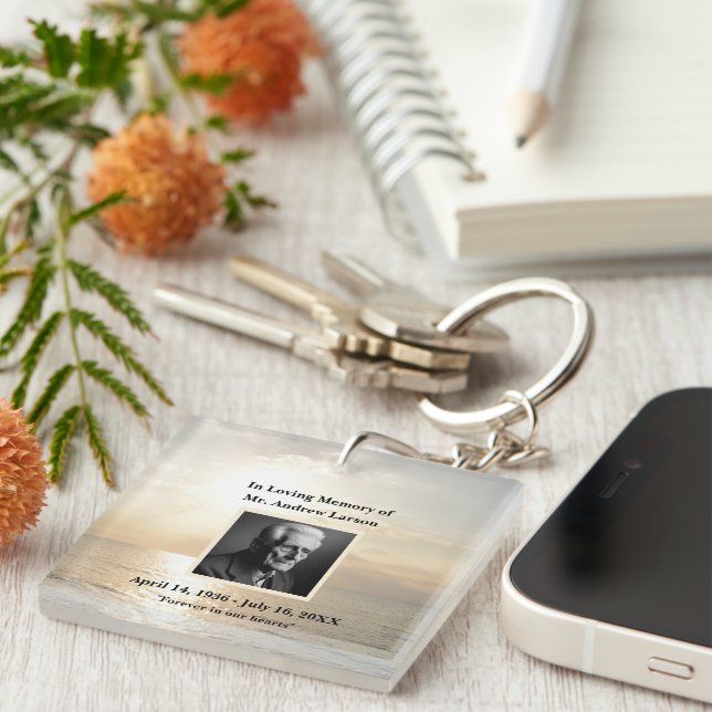 Himmel Beach Funeral Memorial Keepsaké Tribute (Högra Framsidan)