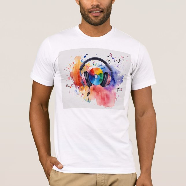Himmel Beats: DJ i molnen T-Shirt Design (Framsida)