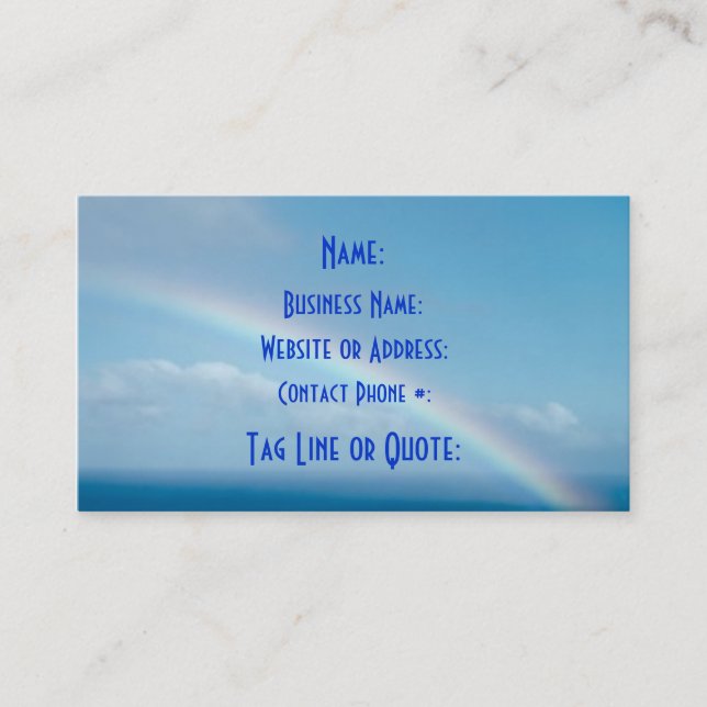 Himmel begränsavisitkorten visitkort (Framsida)