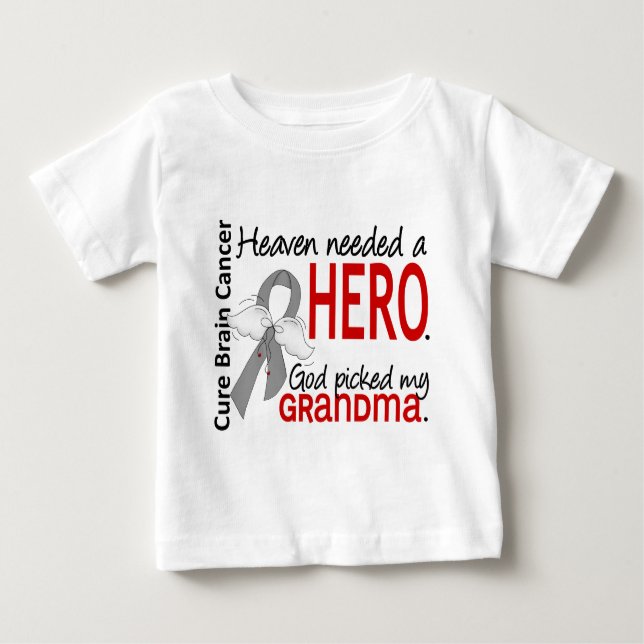 Himmel behövde en mormor för hjältehjärncancer t-shirt (Framsida)