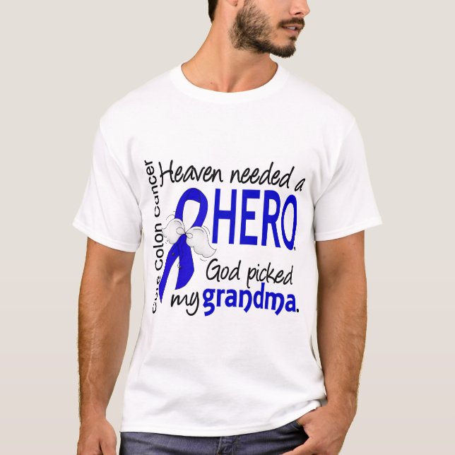 Himmel behövde en mormor för hjältekoloncancer tröja (Framsida)
