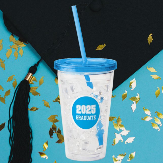 Himmel Blue and White Circle Student År Take Away Mugg (In Situ Graduation)