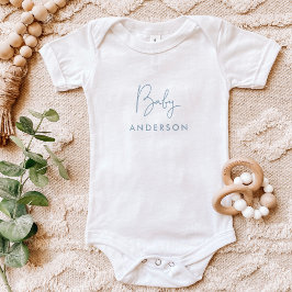 Himmel Blue Anpassningsbar Baby Namn T Shirt