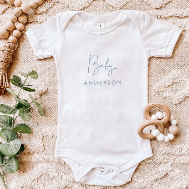 Himmel Blue Anpassningsbar Baby Namn T Shirt (Skapare uppladdad)