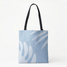 Himmel Blue Coastal Handflatan Löv Tote