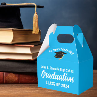 Himmel Blue Grattis Student Cute Studenten Presentaskar