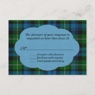 Himmel Blue & Grönt Lamont Tartan Play OSA kort