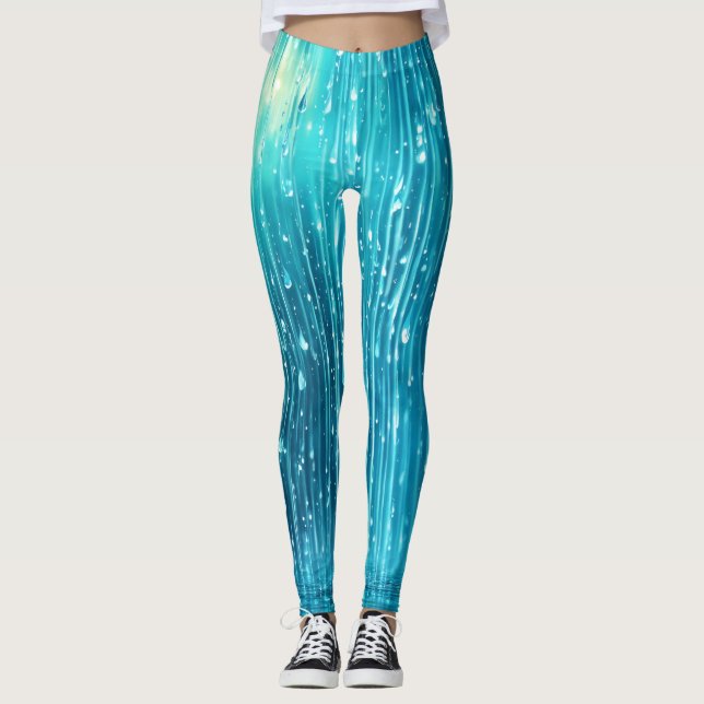 Himmel Blue High Waist Leggings for Women (Framsida)