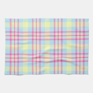 Himmel Blue Kitchen Towel med Rosa Checks & Soft P Kökshandduk