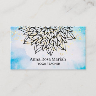 *~* Himmel Blue Mandala Glitter Andlig Yoga Visitkort