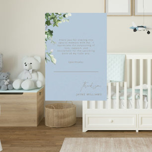 Himmel Blue Message Ivy Baby Shower Tack Kort